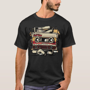 T-shirt Synthétiseur vintage Cassette Acide Partie analogi