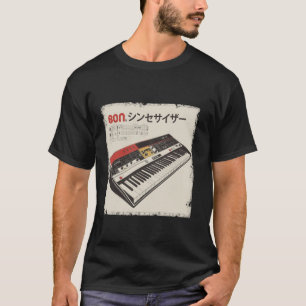 T-shirt Synthétiseur Vintage Synthé Analogique DJ Japonais