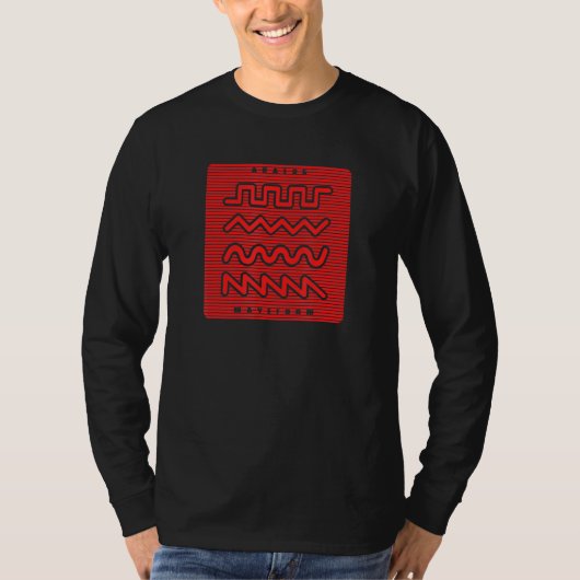 T-shirt Synthétiseur Waveform 1 (Devant)