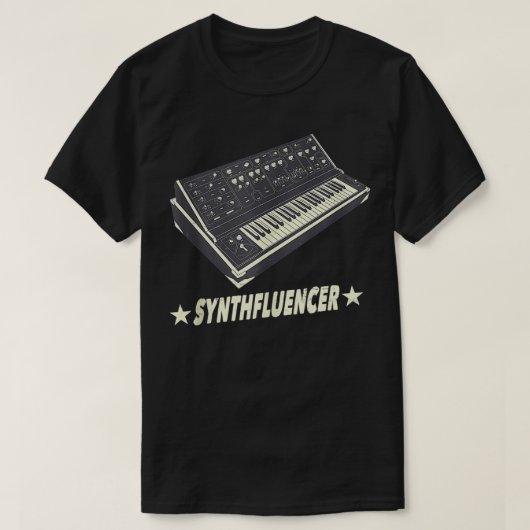 T-shirt Synthfluenceur analogique Synthfluencer Retro Pro (Design devant)