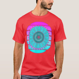 T-shirt Synthwave 80s Art Vaporwave Fleur Blossom Retro S