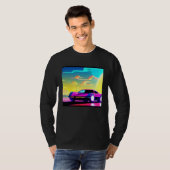 T-shirt Synthwave car outrun retrowave futuresynth sci fi  (Devant entier)