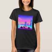 T-shirt Synthwave car outrun retrowave futuresynth sci fi (Devant)