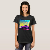 T-shirt Synthwave car outrun retrowave futuresynth sci fi  (Devant entier)