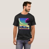 T-shirt Synthwave car outrun retrowave futuresynth sci fi  (Devant entier)