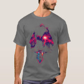 T-shirt Synthwave Man Retro Car City Vaporwave 90s family  (Devant)