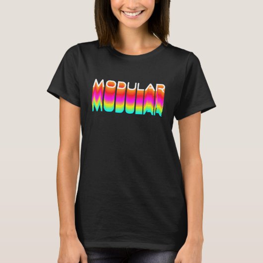 T-shirt Synthwave modulaire 80s rétro analogique Synthwave (Devant)