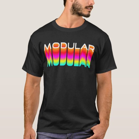 T-shirt Synthwave modulaire 80s rétro analogique Synthwave (Devant)