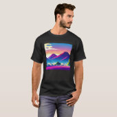 T-shirt Synthwave ouonude rétroonde futuresynth sci fi (Devant entier)