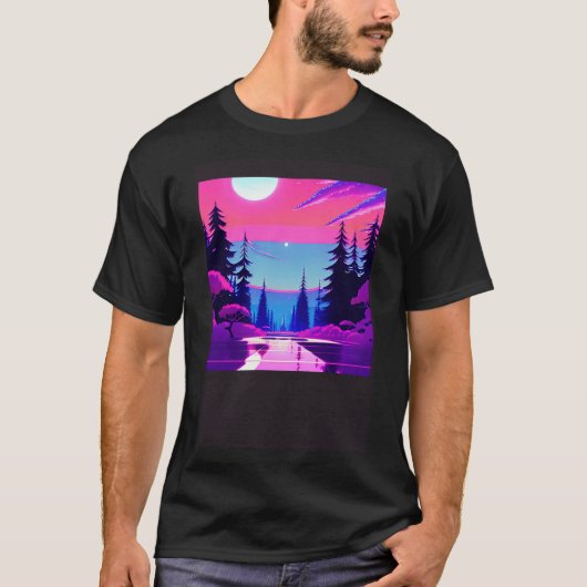 T-shirt Synthwave ouonude rétroonde futuresynth sci fi 9 (Devant)