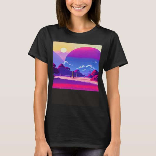 T-shirt Synthwave oups rétrowave futuresynth sci fi 23 (Devant)