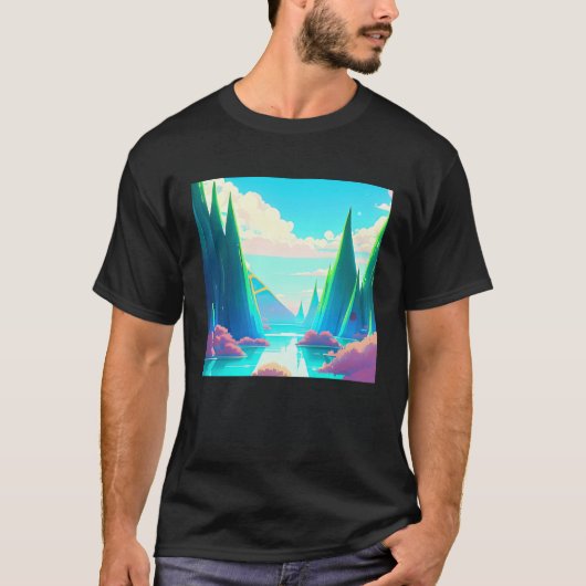 T-shirt Synthwave outrun retrowave futuresynth sci fi (Devant)