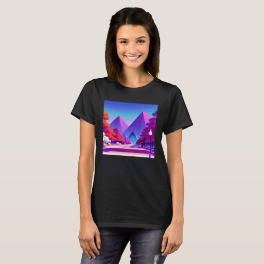 T-shirt Synthwave outrun retrowave futuresynth sci fi 14 (Devant entier)