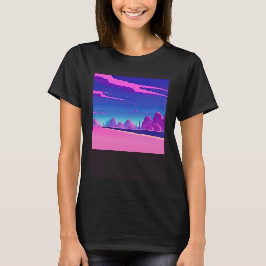 T-shirt Synthwave outrun retrowave futuresynth sci fi 20 (Devant)