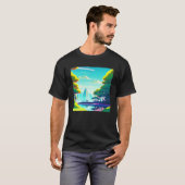 T-shirt Synthwave outrun retrowave futuresynth science-fic (Devant entier)
