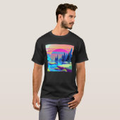 T-shirt Synthwave outrun retrowave futuresynth science-fic (Devant entier)
