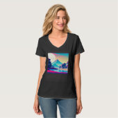 T-shirt Synthwave outrun retrowave futuresynth science-fic (Devant entier)