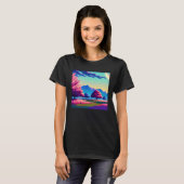 T-shirt Synthwave outrun retrowave futuresynth science-fic (Devant entier)
