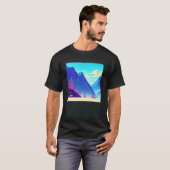 T-shirt Synthwave outrun retrowave futuresynth science-fic (Devant entier)