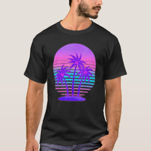 T-shirt Synthwave Palm Trees Retro 80s Vaporwave Tropical