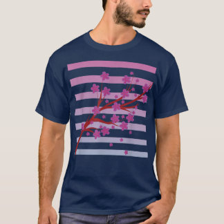 T-shirt Synthwave rose Sakura Japon Fleur Vaporwave Cherch
