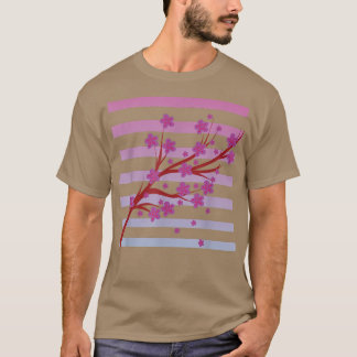T-shirt Synthwave rose Sakura Japon Fleur Vaporwave Cherch