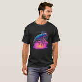 T-shirt Synthwave Shrimp  Vaporwave Crawfish  Retro 90s Cr (Devant entier)