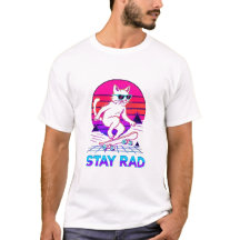 Synthwave Skateboarding Cat – Rétro Néon “Reste Ra