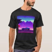 T-shirt Synthwave voiture outrun rétrowave futuresynth sci (Devant)