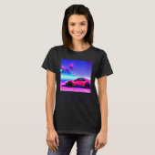 T-shirt Synthwave voiture outrun rétrowave futuresynth sci (Devant entier)