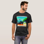 T-shirt Synthwave voiture outrun rétrowave futuresynth sci (Devant entier)