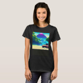 T-shirt Synthwave voiture outrun rétrowave futuresynth sci (Devant entier)