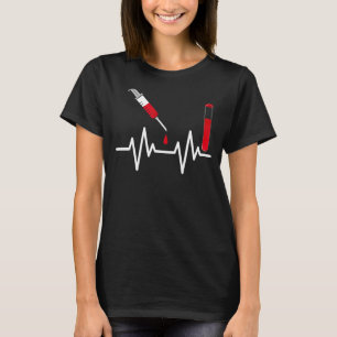 T-shirt Syringe Phlebotomiste des battements du sang
