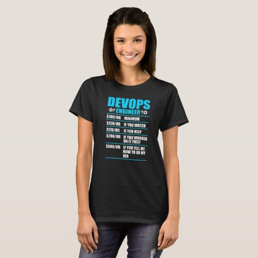 T-shirt Sys admin and developer for a Cloud devops enginee (Devant entier)