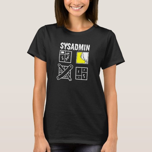 T-shirt Sysadmin - Administrateur système (Devant)