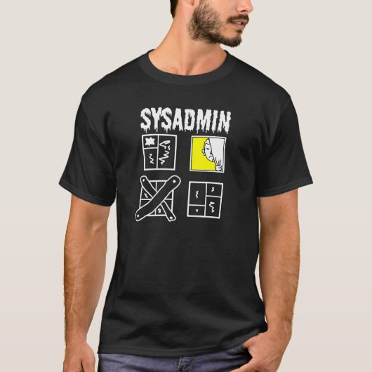 T-shirt Sysadmin - Administrateur système (Devant)
