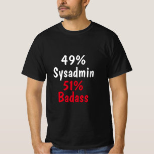 T-shirt Sysadmin Badass