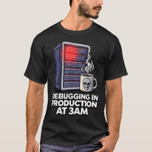 T-shirt Sysadmin Devops Débogage En Production Chez