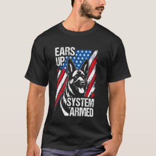 T-shirt SYSTÈME D'ALERTE AUX OREILLES ARMÉ Chien Patriotiq