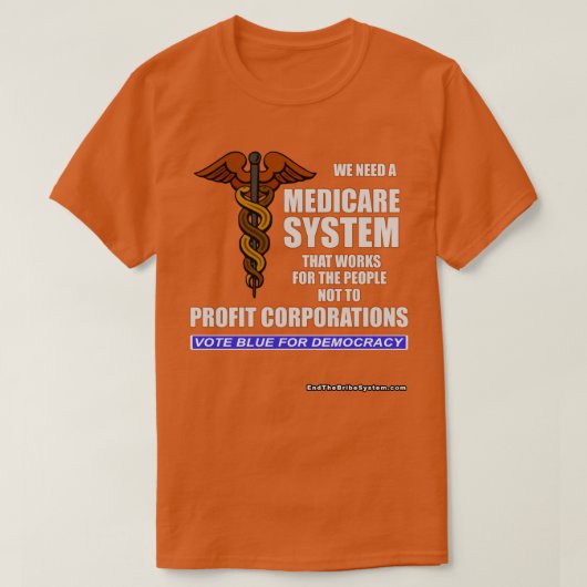 T-shirt Système D'Assurance-Maladie Qui Fonctionne Pour Le (Design devant)