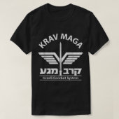 T-shirt Système d'auto-défense de combat de Krav Maga Cont (Design devant)