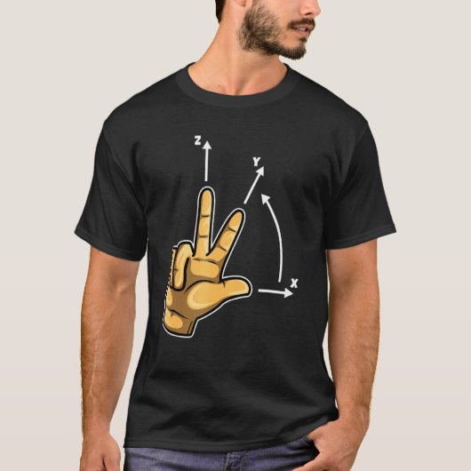 T-shirt Système de coordonnées programmeur CNC machine de (Devant)