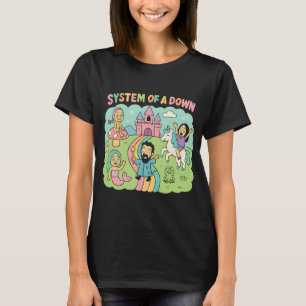 T-shirt Système De Fantaisie Fantastique D'Un Dessin Animé