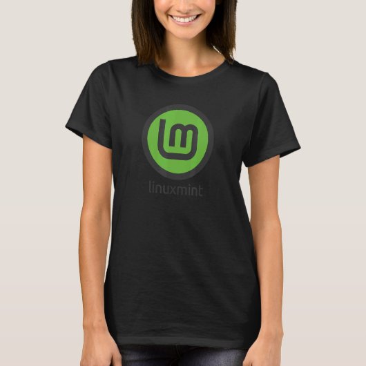 T-shirt Système d'exploitation Linux Mint Green Debian Ubu (Devant)