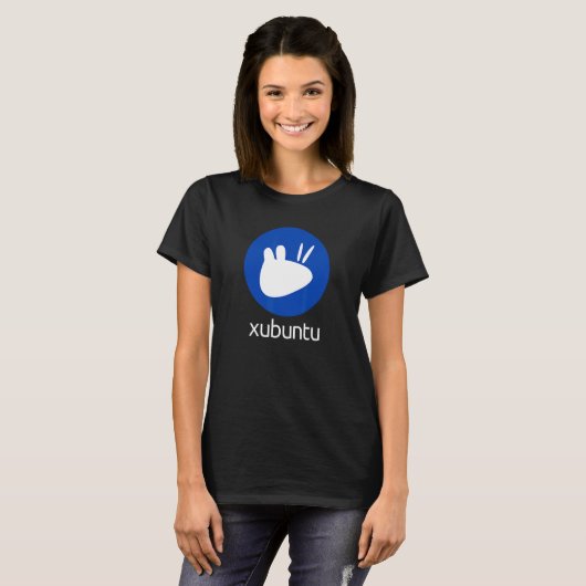 T-shirt Système d'exploitation Xubuntu élégant Ubuntu Linu (Devant entier)