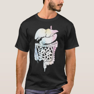 T-shirt Système digestif d'aquarelle Gastroentérologie Spe
