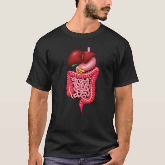 T-shirt Système digestif Endoscopie Tech Infirmière Gastro (Devant)