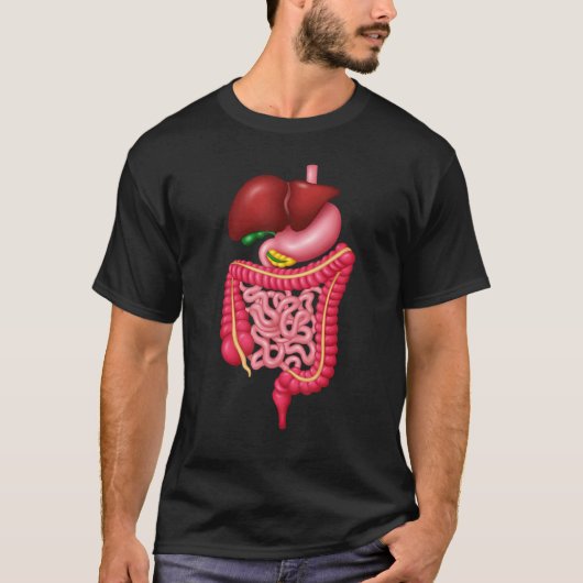 T-shirt Système digestif Endoscopie Tech Infirmière Gastro (Devant)