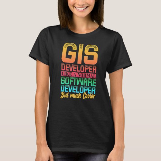 T-shirt Système d'information géographique SIG Géoinformat (Devant)
