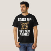 T-shirt Système d'oreilles du berger allemand Cadeaux amus (Devant entier)